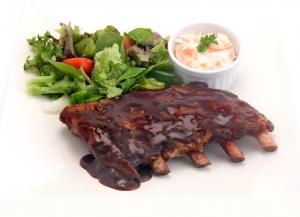 Rack of BBQ pork ribs